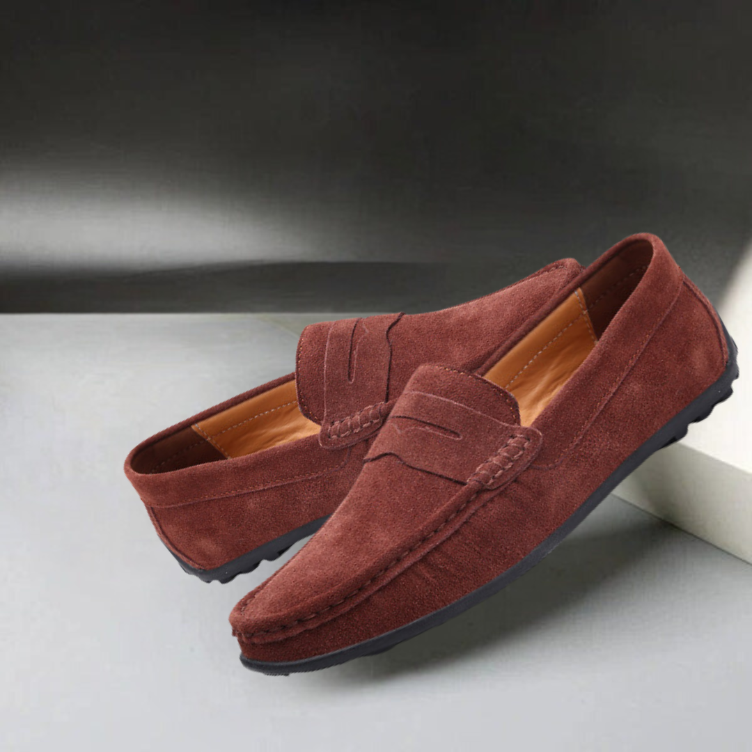 Lucas™ – Loafers i ruskind